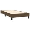 vidaXL Cama box spring colch&oacute;n y luces LED tela marr&oacute;n oscuro 80x200cm