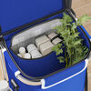vidaXL Carro de compras Azul 47 x 39 x 100,5 cm Tela Oxford