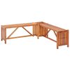 vidaXL Banco de jard&iacute;n con 2 jardineras acacia maciza 117x117x40 cm
