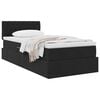 vidaXL Cama con almacenamiento Negro 90 x 200 cm Terciopelo