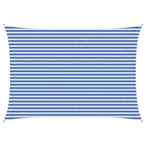 vidaXL Toldo Vela 3 x 6 m HDPE Rectangular Azul y Blanco