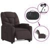 vidaXL Sillón reclinable eléctrico tela marrón oscuro
