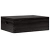 vidaXL Caja de madera tapa y asas madera maciza pino negra 40x30x13 cm