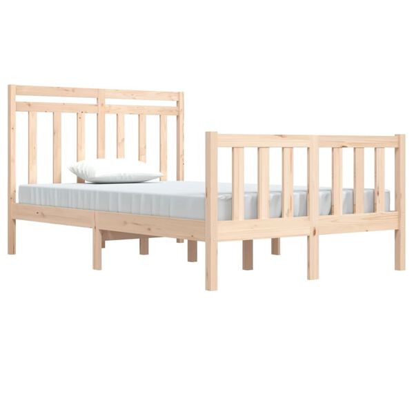 vidaXL Estructura de cama madera maciza 120x190 cm