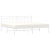 vidaXL Estructura cama sin colchón con cabecero metal blanco 193x203cm