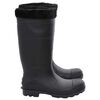 vidaXL Botas de agua con calcetines extra&iacute;bles negro n&uacute;mero 42 PVC