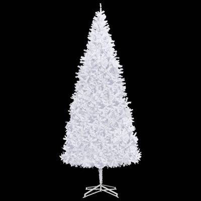 vidaXL Árbol de Navidad preiluminado con luces y bolas blanco 500 cm