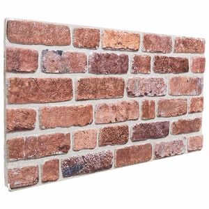 vidaXL Paneles de pared 10 pcs Rojo 100 x 50 cm Espuma EPS