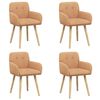 vidaXL Sillas de comedor 4 uds. Boucl&eacute; Beige 59 x 57 x 85 cm