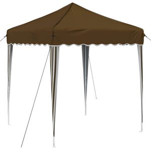 vidaXL Carpa Plegable para Fiestas Taup&eacute; 195 x 195 x 245 cm