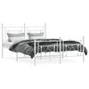 vidaXL Estructura cama sin colch&oacute;n con estribo metal blanco 140x190 cm