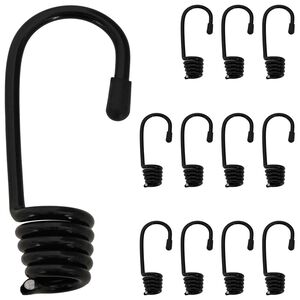 vidaXL Ganchos 12 uds. Negro 4 mm x 5 cm Acero