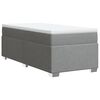 vidaXL Cama box spring con colchón tela gris claro 90x200 cm