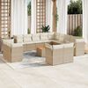 vidaXL Set sof&aacute;s de jard&iacute;n 14 pzas con cojines rat&aacute;n sint&eacute;tico beige