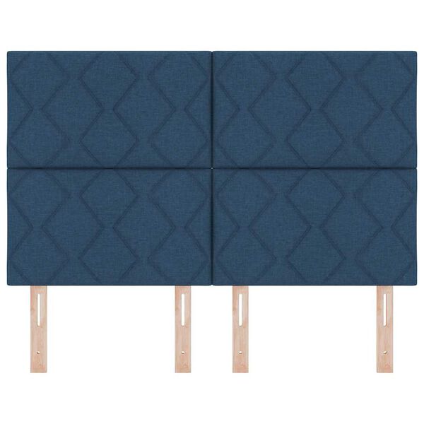 vidaXL Cabecero con cabecera Azul 160 cm Cuero sint&eacute;tico