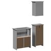 vidaXL Juego de muebles de ba&ntilde;o BODO 3 pzas madera maciza pino gris