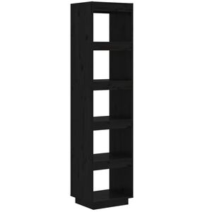 vidaXL Estanter&iacute;a/divisor de espacios madera pino negro 40x35x167 cm