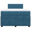 vidaXL Cama box spring con colch&oacute;n terciopelo azul 120x200 cm