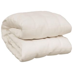 vidaXL Manta con peso tela color crema claro 150x200 cm 7 kg