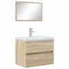 vidaXL Juego de muebles de ba&ntilde;o Roble Sonoma Madera contrachapada