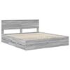 vidaXL Estructura de cama Gris Sonoma 200 x 200 cm Madera Ingenieril