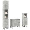 vidaXL Set muebles de ba&ntilde;o 2 piezas madera contrachapada gris hormig&oacute;n