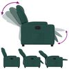 vidaXL Sill&oacute;n reclinable el&eacute;ctrico tela verde oscuro