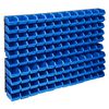 vidaXL Kit de cajas de almacenaje 128 pzas paneles de pared rojo negro
