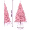 vidaXL &Aacute;rbol de Navidad Artificial Preiluminado Rosa 210 cm PVC
