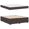 vidaXL Estructura de cama con colch&oacute;n Marr&oacute;n Oscuro 180 x 200 cm tela