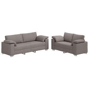 vidaXL Sof&aacute; 2 pcs Taup&eacute; 219 x 80 x 82 cm tela