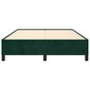 vidaXL Estructura cama sin colch&oacute;n terciopelo verde oscuro 140x190 cm