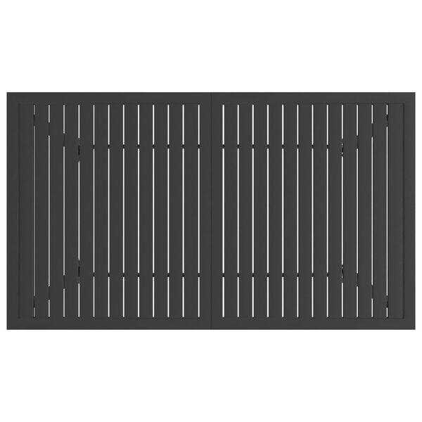 vidaXL Mesa de jard&iacute;n de acero gris antracita 140x80x72 cm