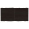 vidaXL Tablero mesa madera tratada borde vivo marr&oacute;n 120x60x(2-6) cm