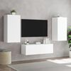 vidaXL Mueble de TV de pared con luces LED blanco 40,5x35x80 cm