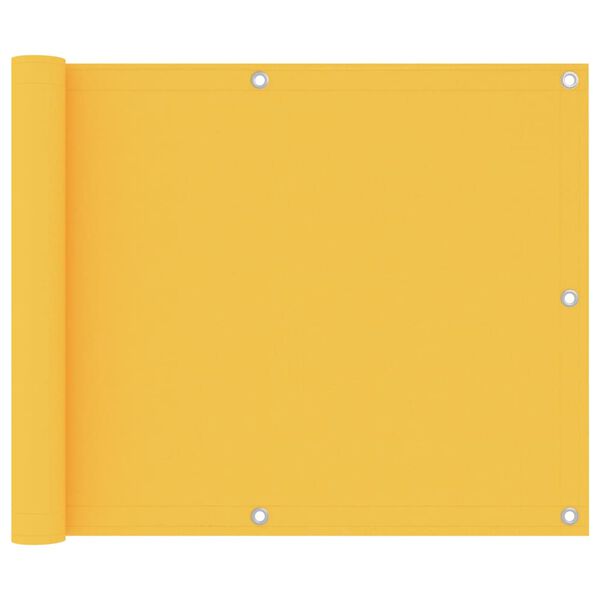 vidaXL Toldo para balc&oacute;n tela oxford amarillo 75x600 cm