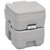 vidaXL Inodoro port&aacute;til para camping gris 20 + 10 L