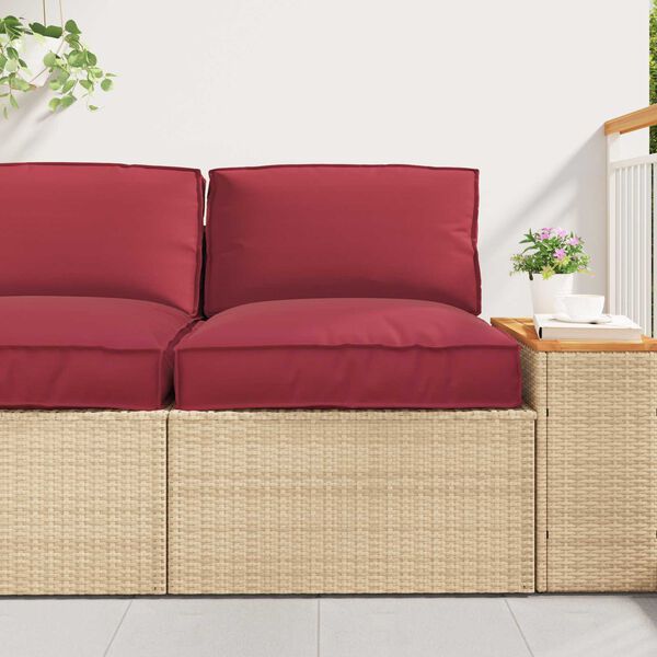 vidaXL Juego de cojines de paleta 2 pcs Crema 80 x 80 x 12 cm