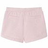 Pantalones cortos infantiles con cordón rosa claro mixto 92