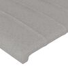 vidaXL Cama box spring con colch&oacute;n tela gris claro 200x200 cm