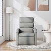 vidaXL Sill&oacute;n reclinable de masaje de tela gris claro
