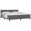 vidaXL Cama tipo Box Spring con colch&oacute;n Gris oscuro 200 x 200 cm tela