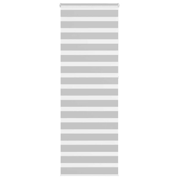 vidaXL Estor cebra gris claro 80x230 cm tejido ancho 80,9 cm poli&eacute;ster