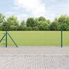 vidaXL Poste de Valla Verde 100 x 0,4 m (malla de 25 mm) Acero y PVC