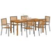 vidaXL Conjunto de Comedor de Jard&iacute;n 7 pcs Gris