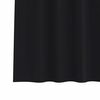 vidaXL Cortinas Opacas con Anillas 2 pcs Negro 245 x 140 cm Poli&eacute;ster