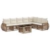 vidaXL Conjunto de sof&aacute;s de jard&iacute;n 8 uds. Beige y blanco crema