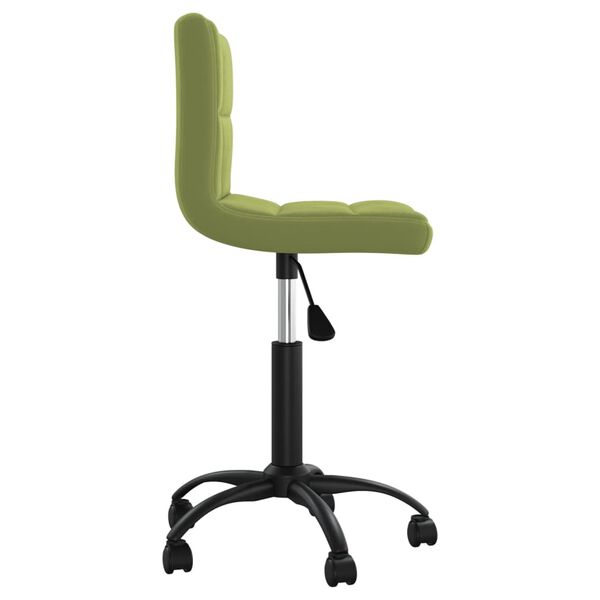 vidaXL Silla de oficina giratoria de terciopelo verde claro