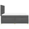vidaXL Cama box spring con colch&oacute;n tela gris oscuro 140x190 cm