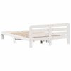 vidaXL Estructura de cama sin colch&oacute;n madera de pino blanca 140x200 cm